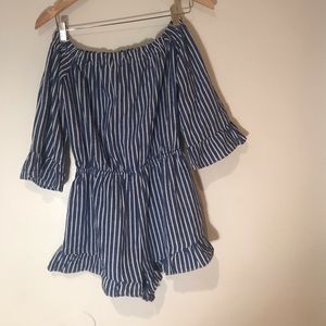 S Striped Romper